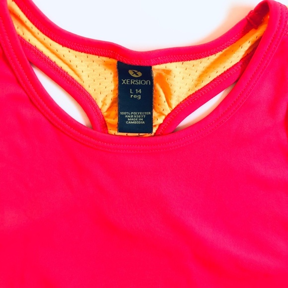 Xersion Quick Dry Girls Racerback Workout Tank Top Pink Size L - Picture 3 of 7